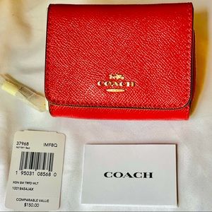 NWT Coach Trifold Wallet